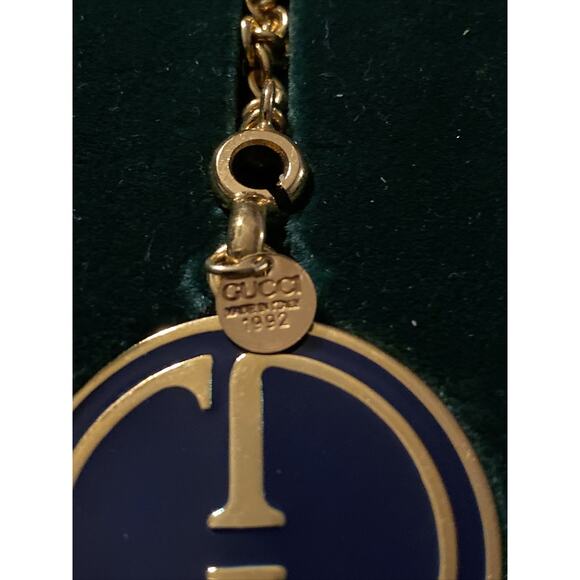 Gucci Green Gold Enamel Key Chain Vintage NIB 2870-53-22022 - Picture 3 of 4